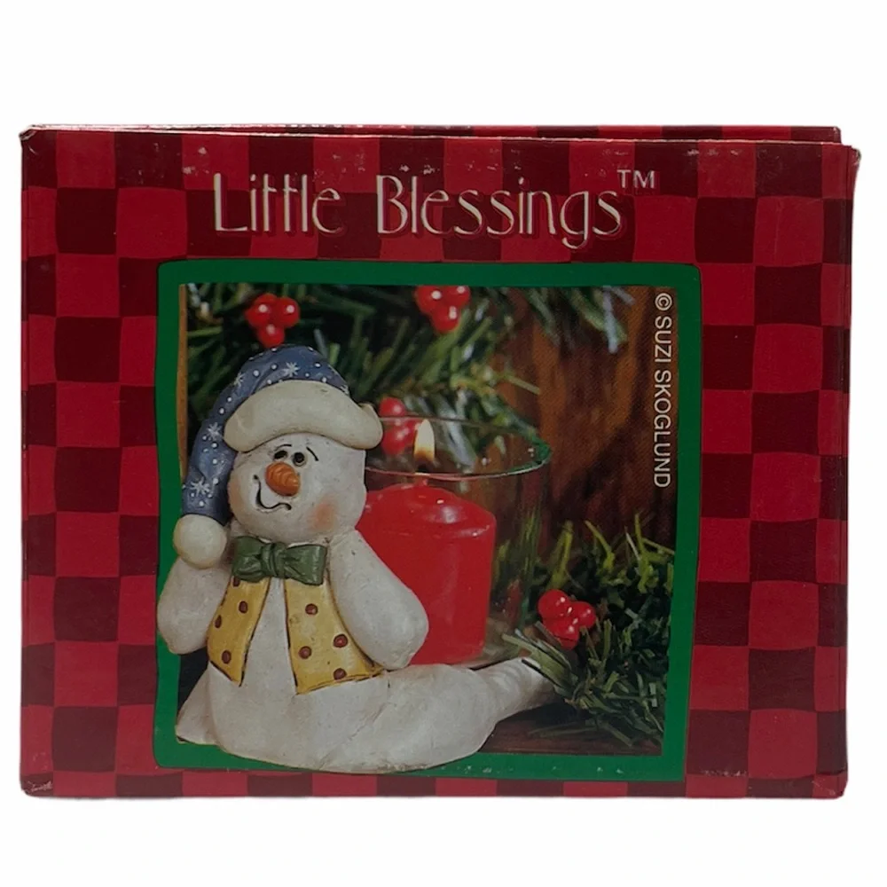 Snowman Candle Holder Little Blessings Decoration Gifts Christmas Ornaments